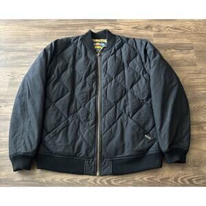 Eddie Bauer Down 1936 Skyliner Model Jacket Black Quilted Men's Sz XL Full Zip